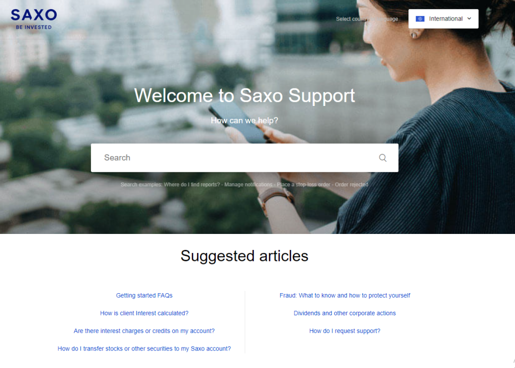 SAXO Bank Support